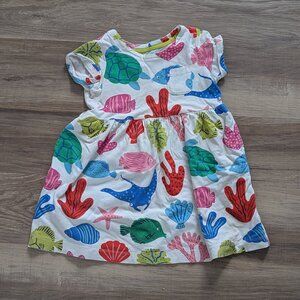 Mini Biden sea creature short sleeve jersey dress size 4-5Y